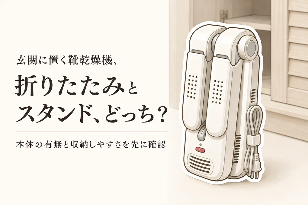 折りたたみ靴乾燥機と靴乾燥スタンド、玄関に置きっぱなしにしやすいのは？秋雨・冬の雪前の選び方